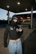 Newworld Cropped Body Bag Full-Zip Hoodie