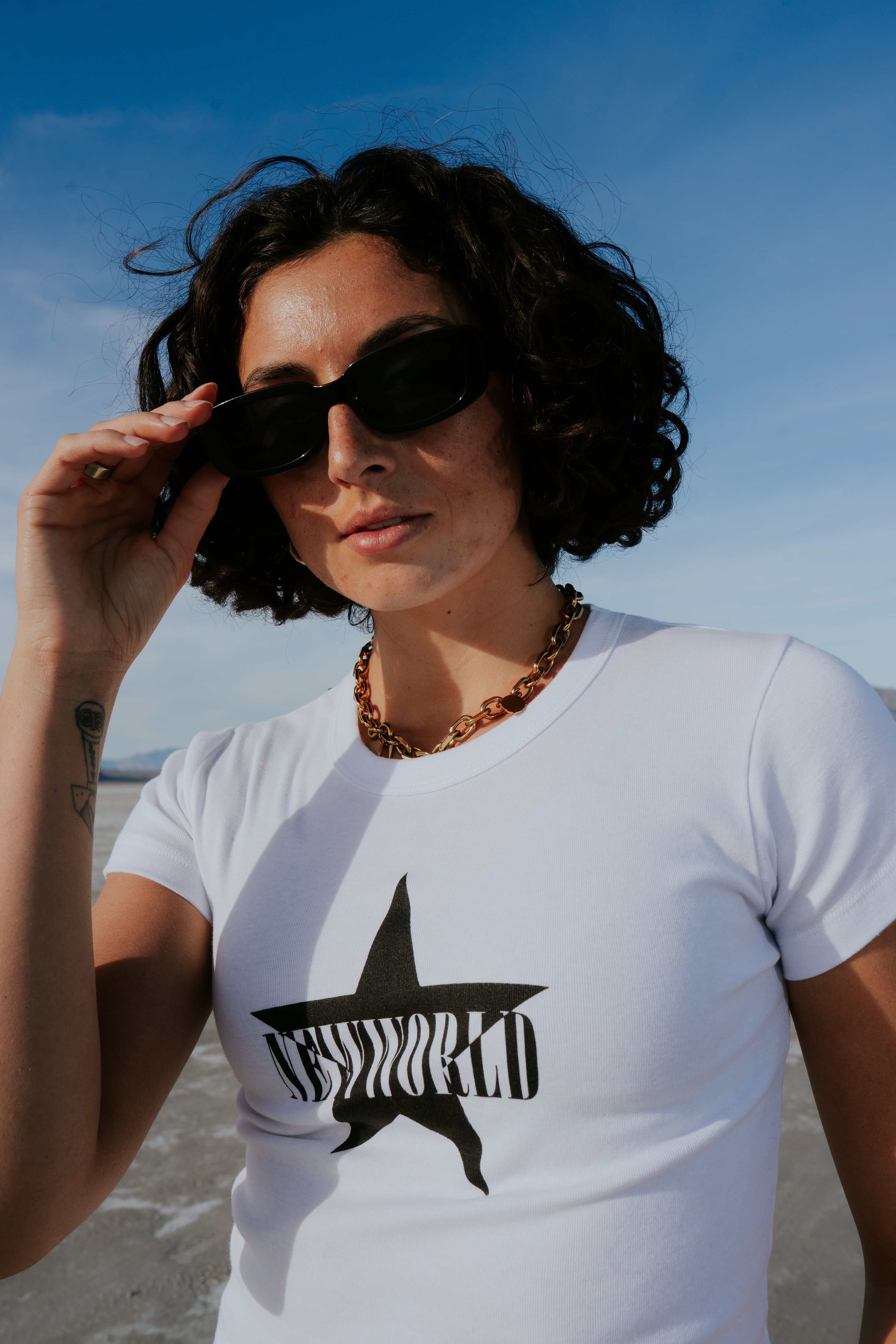Newworld BabyRib Star Crop Top